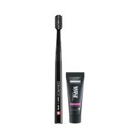 Curaprox Black is White: escova de dentes e pasta de dentes (90 ml) - Pasta (10 ml) + Escova Img: 202302111