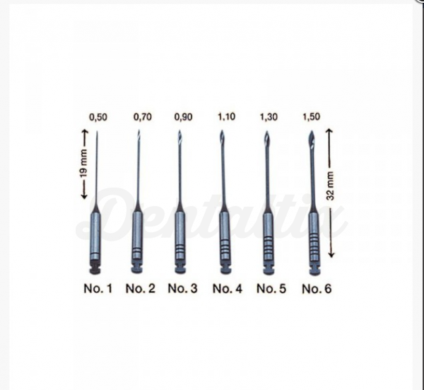 Fresas endodoncia Gates de 32 mm.(LT 19mm) CA (6u.) MAILLEFER Dentaltix