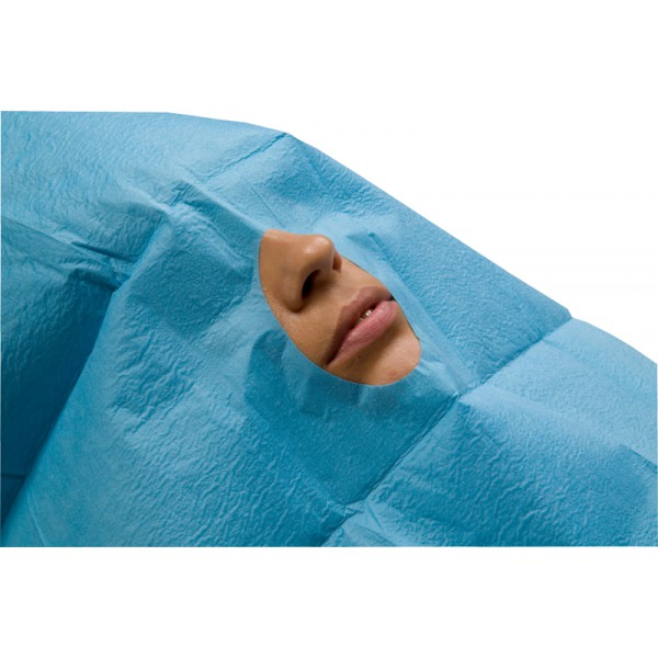 Sterile drapes with central fenestration